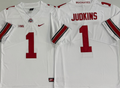 Men's Ohio State Buckeyes Quinshon Judkins #1 White Player Jersey
