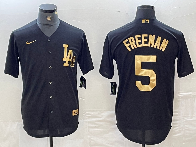 Men's Los Angeles Dodgers Freddie Freeman Black Limited Player Jersey