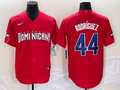 Men's 2023 World Baseball Classic Julio Rodriguez Dominican Republic Red Jersey