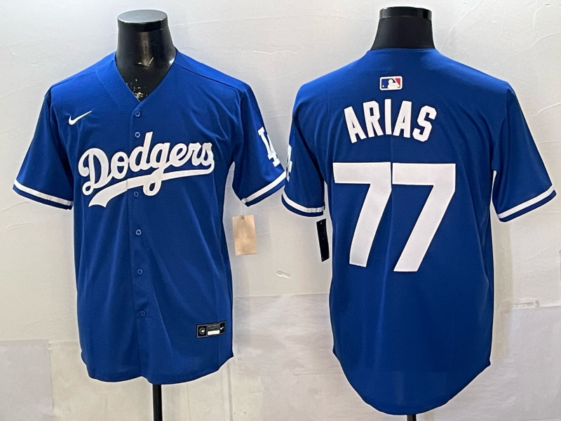 Men's Los Angeles Dodgers Andres Arias Royal Alternate 2 Replica Jersey