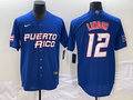 Men's 2023 World Baseball Classic Francisco Lindor Puerto Rico Blue Jersey
