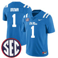AJ Brown Ole Miss Rebels Jersey - Powder Blue