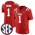 AJ Brown Ole Miss Rebels Jersey - Red
