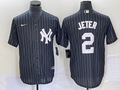 Men's New York Yankees Derek Jeter Black Official Replica Player Jersey