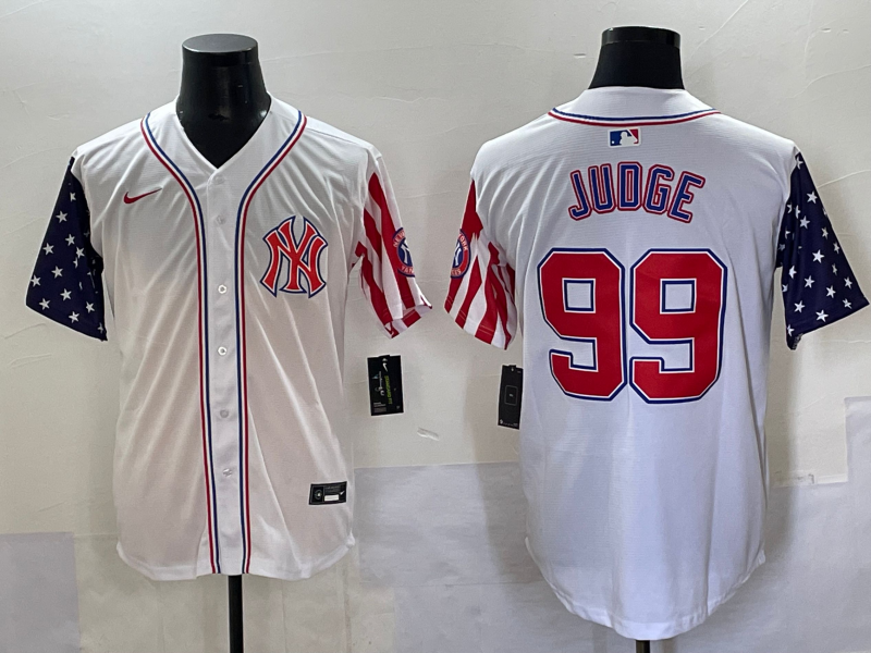Men's New York Yankees Aaron Judge White Team Player Game Jersey