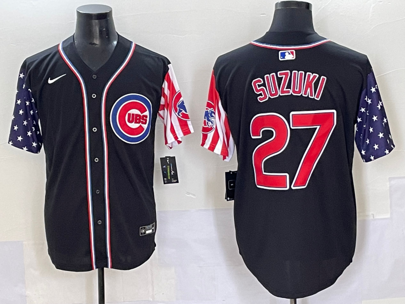 Men's Chicago Cubs Seiya Suzuki Black Limited Player Jersey