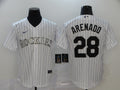 Men's Colorado Rockies Nolan Arenado #28 White Replica Baseball Jersey1