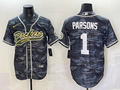 Men's Green Bay Packers Micah Parsons Grey Camouflage Game Jersey