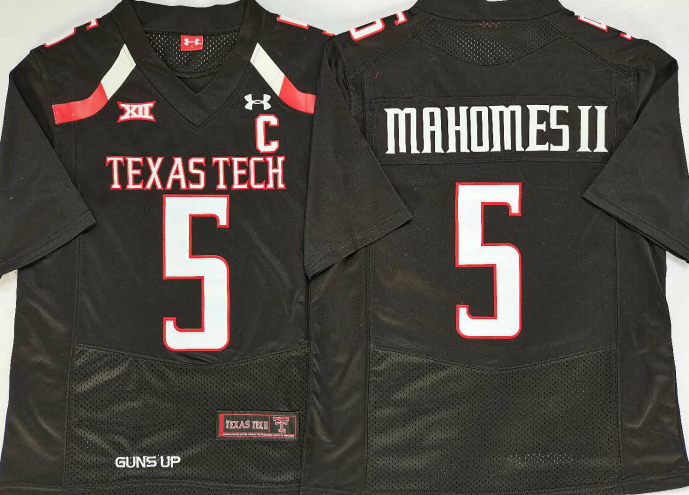 Men's Texas Longhorns Patrick Mahomes Black Replica Team Jersey