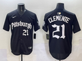 Men's Pittsburgh Pirates Roberto Clemente #21 Black Replica Player Jersey