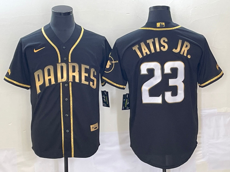 Men's San Diego Padres Fernando Tatis Jr. Black Game Stitched Jersey