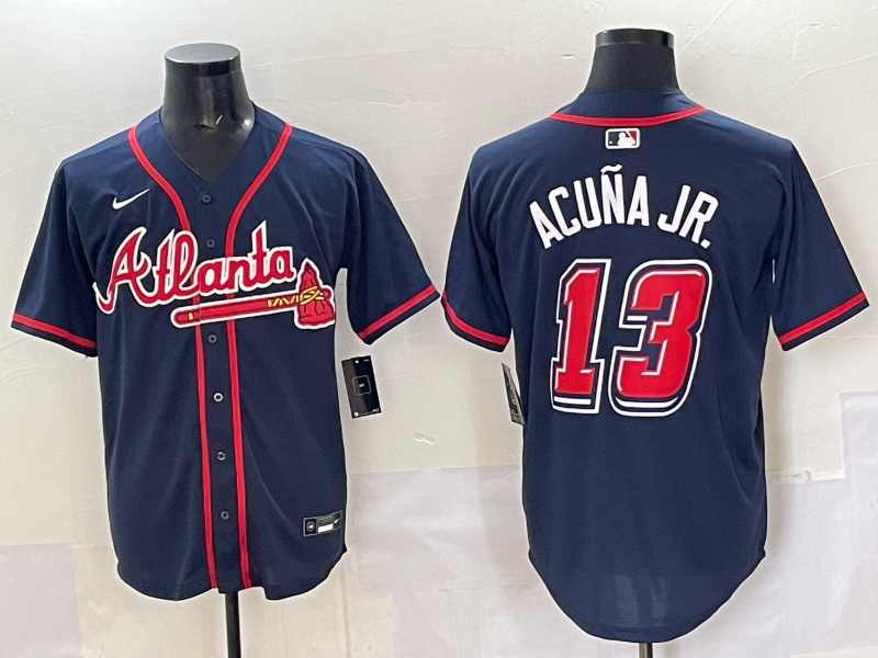 Men's Atlanta Braves Ronald Acuna Jr. Navy 2025  Speedway Classic Alternate Limited Jersey