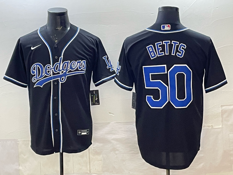 Men's Los Angeles Dodgers Mookie Betts Black Replica Player Jersey