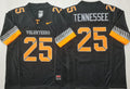 Men's Tennessee Volunteers #25 Black Player Jersey