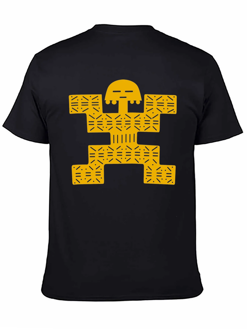 Modern Graphic Tee - Black with Gold Design