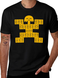 Modern Graphic Tee - Black with Gold Design