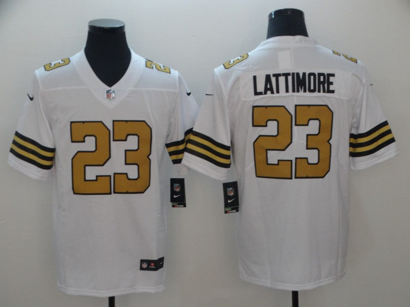 Men's New Orleans Saints Marshon Lattimore White Player Game Jersey