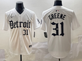 Men's Detroit Tigers Riley Greene #31 White Player Game Jersey