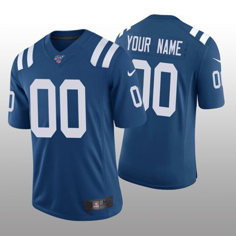 Custom1 Indianapolis Colts Royal Vapor Limited 100th Season Jersey1 Stitched American Football Jerseys