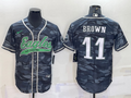 Men's Philadelphia Eagles A.J. Brown Grey Camouflage Game Jersey Joint Edition