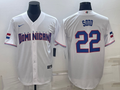 Men's 2023 World Baseball Classic #22 Juan Soto Dominican Republic White Jersey1