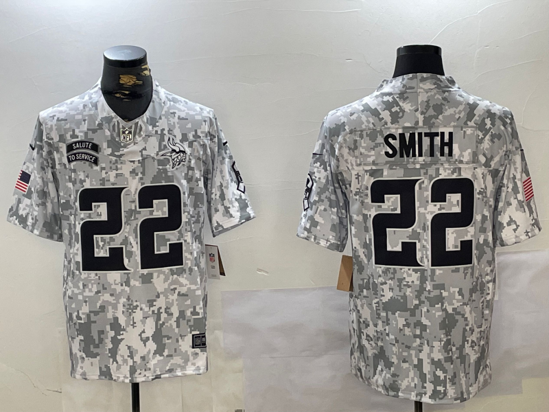 Men's Minnesota Vikings Harrison Smith Arctic Camo 2024 Salute to Service Limited Jersey