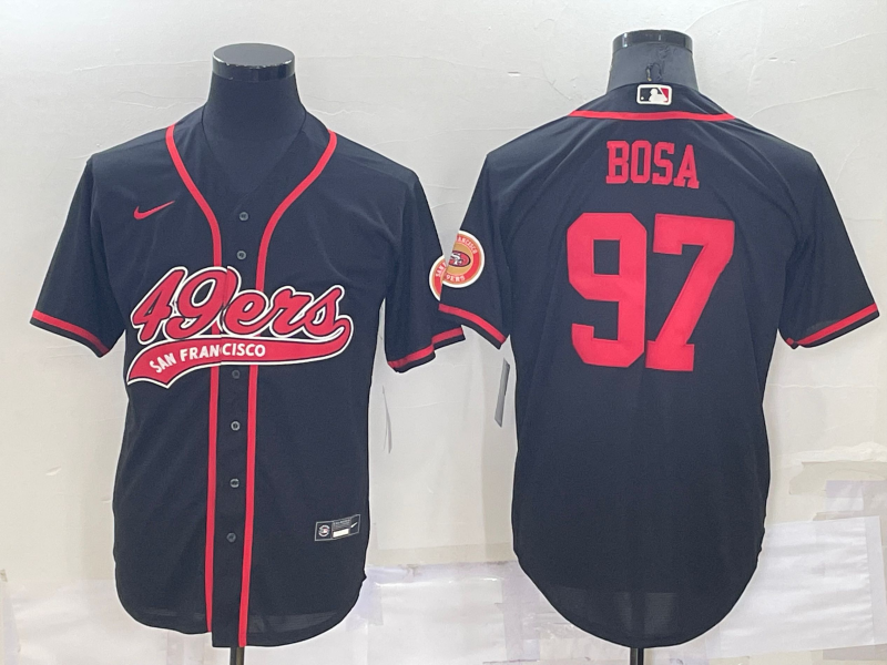 Men's San Francisco 49ers Nick Bosa Black Game Jersey Joint Edition