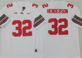 Men's Ohio State Buckeyes Treveyon Henderson #32 White Player Jersey