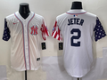 Men's New York Yankees Derek Jeter White Team Player Game Jersey