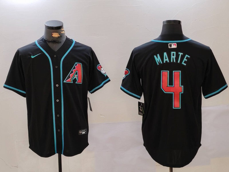 Men's Arizona Diamondbacks Ketel Marte Black Limited Player Jersey
