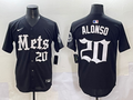 Men's New York Mets Pete Alonso Black Game Player Jersey