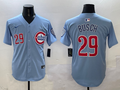 Men's Chicago Cubs Michael Busch Light Blue 2nd Alternate Limited Player Jersey