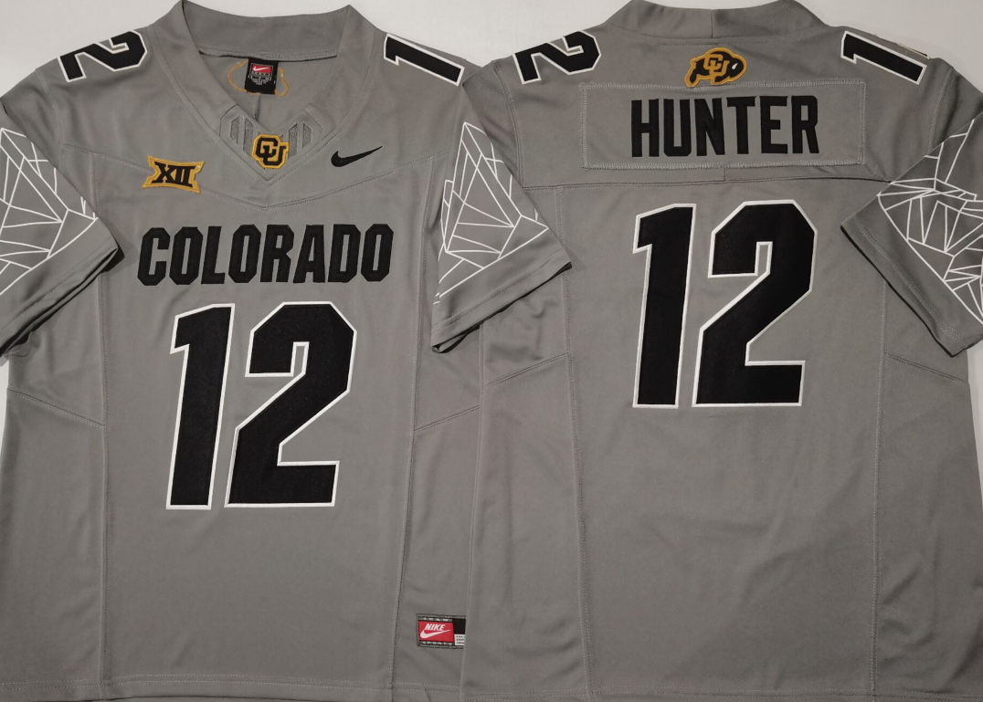 Men's Colorado Buffaloes Buffs Hunter Grey Game Jersey