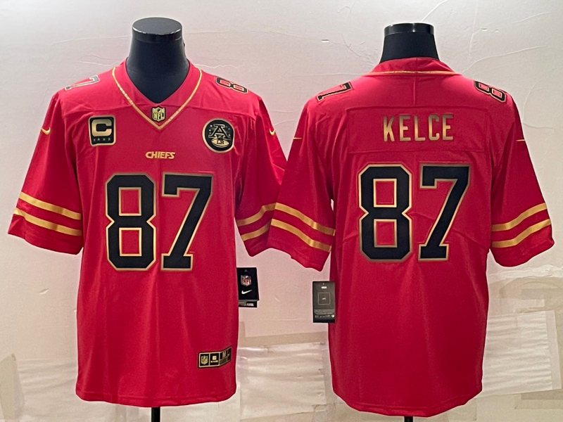Men's Kansas City Chiefs Travis Kelce #87 Red Game Jersey1