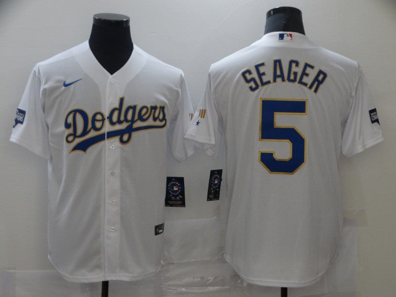 Men's Los Angeles Dodgers Corey Seager White Replica Baseball Jersey