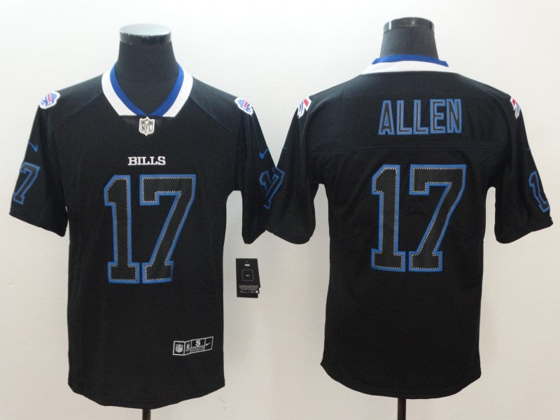 Men's Buffalo Bills Josh Allen #17 Black Alternate Game Jersey1