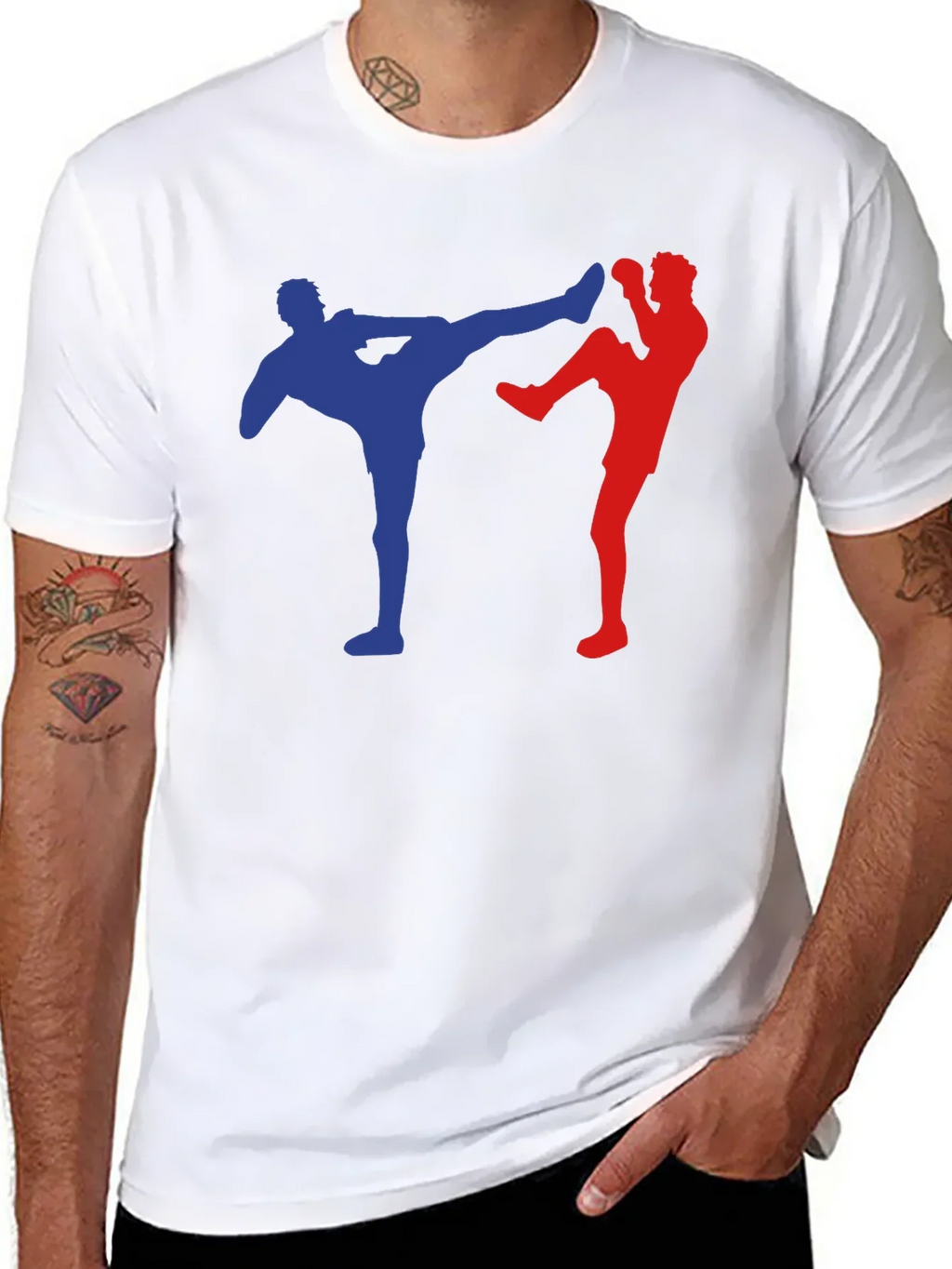 Kickboxing T-Shirt - Martial Arts Silhouette Tee
