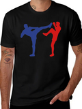 Kickboxing T-Shirt - Martial Arts Silhouette Tee