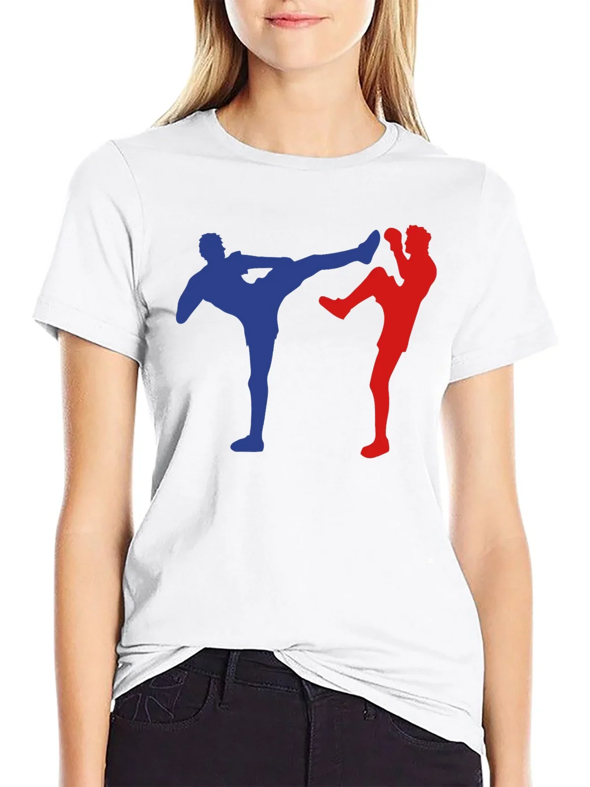 Kickboxing T-Shirt - Martial Arts Silhouette Tee