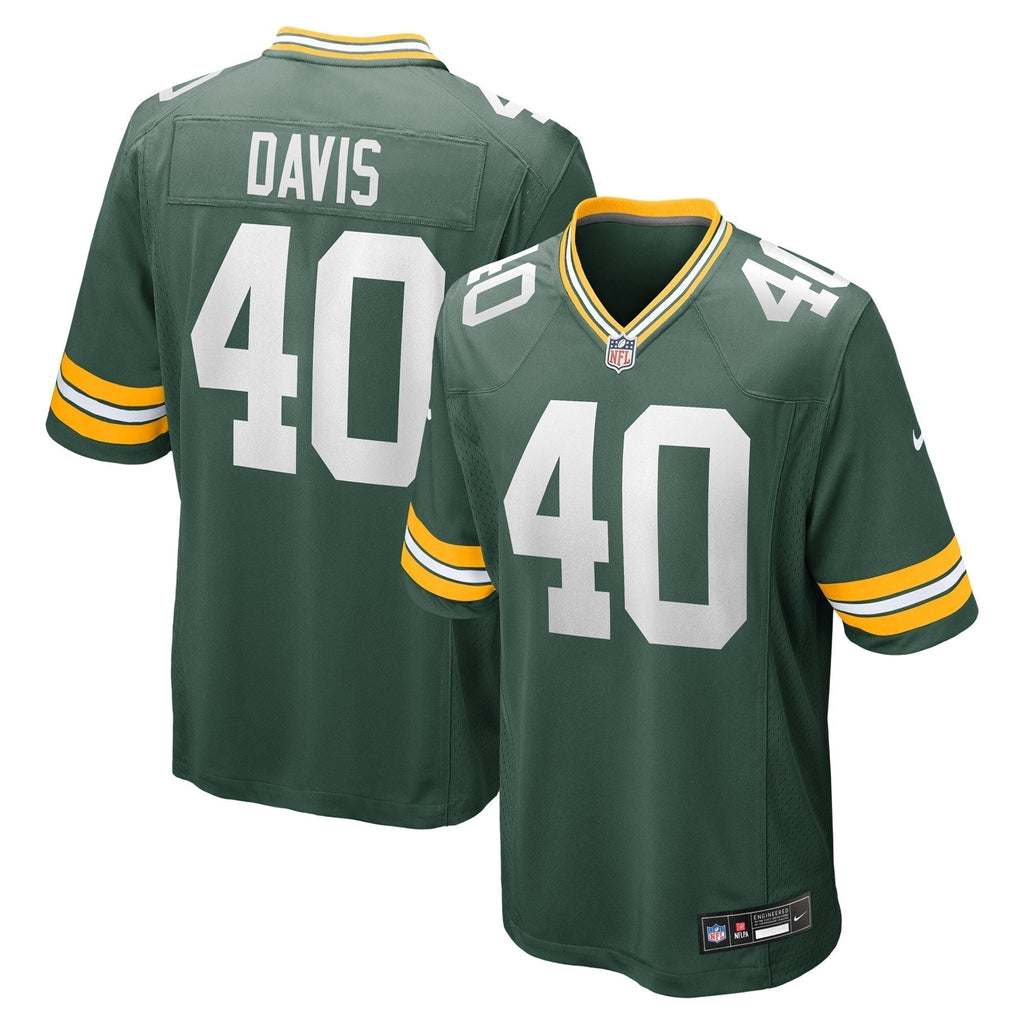LJ Davis Green Bay Packers   Game Jersey -  Green