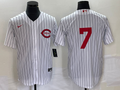 Men's Cincinnati Reds Spencer Steer White 2022  at Field of Dreams Game Authentic Player Jersey