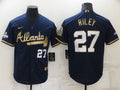 Men's Atlanta Braves Austin Riley #27 Navy Fashion Stitched Jersey1