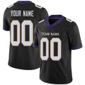 Custom B.Raven Men's American Black Vapor Limited Stitched Football Jersey