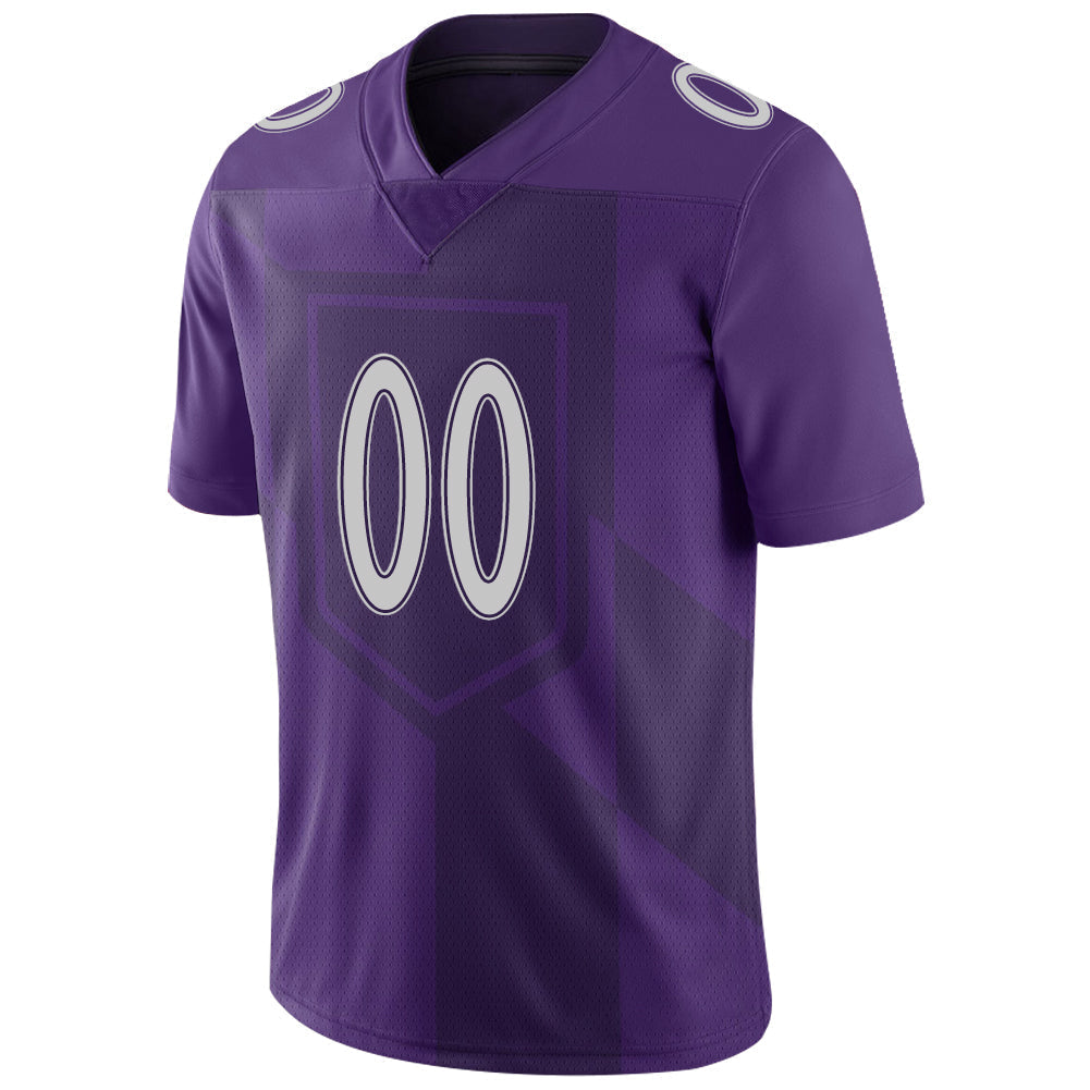 Custom B.Raven Men's American Purple City Vapor Limited Stitched Football Jersey