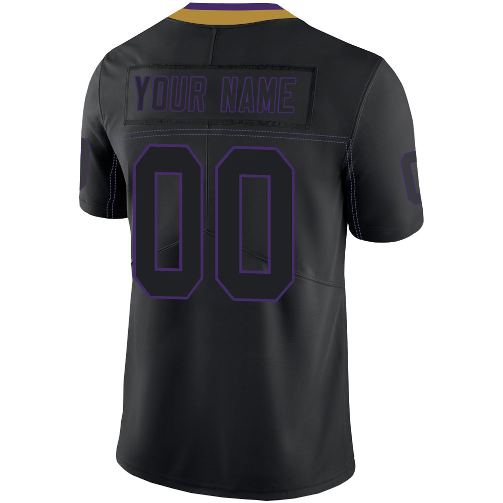 Custom B.Raven Stitched American Football Jerseys Personalize Birthday Gifts Black Jersey