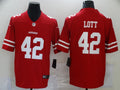 Men's San Francisco 49ers Ronnie Lott #42 Red Game Jersey1