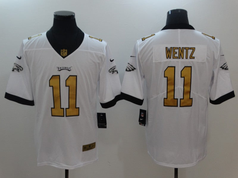Men's Philadelphia Eagles Carson Wentz #11 White Game Player Jersey1