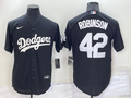 Men's Los Angeles Dodgers Jackie Robinson Black Replica Baseball Jersey