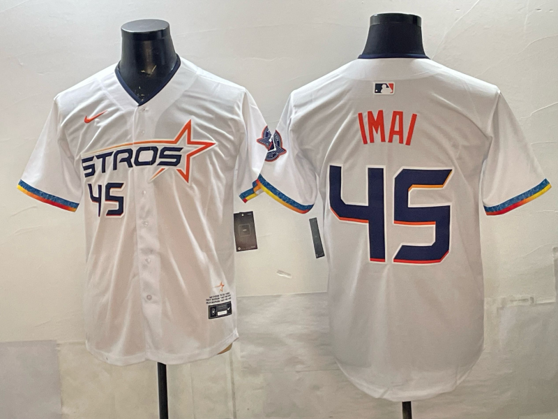 Men's Houston Astros Tatsuya Imai #45 White 2025 City Connect Limited Player Jersey