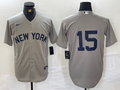 Men's New York Yankees Thurman Munson Gray Replica Player Name Jersey